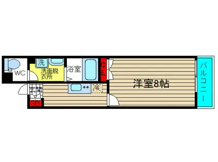 メリー住之江公園(1K/7階)の間取り写真