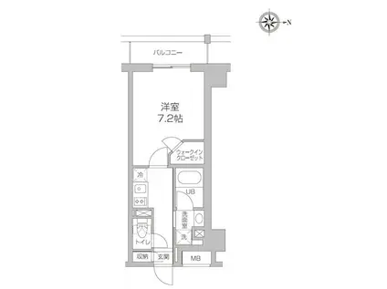 レジディア高円寺(1K/3階)の間取り写真