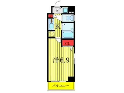 ジェネラルアパートメント常盤台(1K/1階)の間取り写真