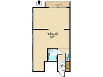 マイルド西新宿(ワンルーム/3階)の間取り写真