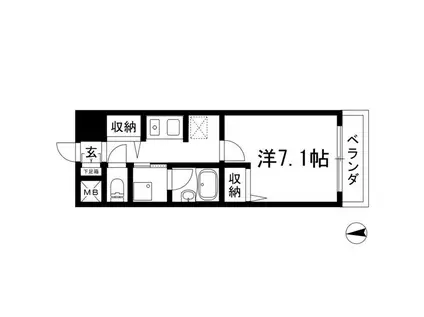 サンマール新瑞(1K/6階)の間取り写真