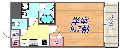 VILLA MARIAⅡ(1K/4階)の間取り写真