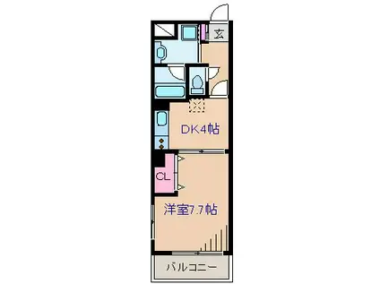 ステーションプラザ菊名(1DK/4階)の間取り写真