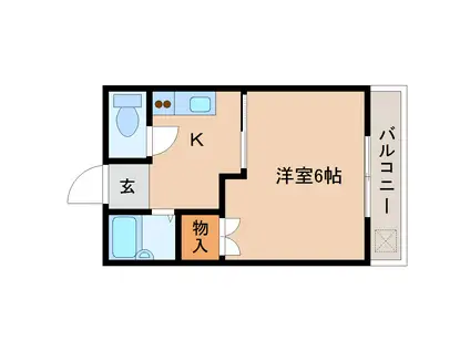 クレア21(1K/3階)の間取り写真