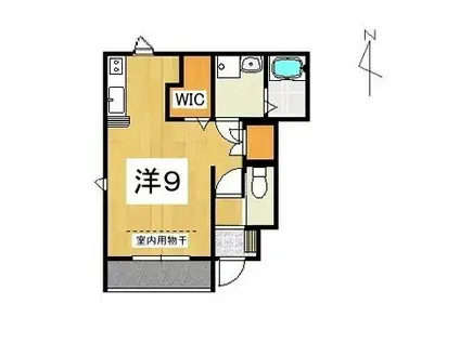 トホム小原田A(ワンルーム/1階)の間取り写真