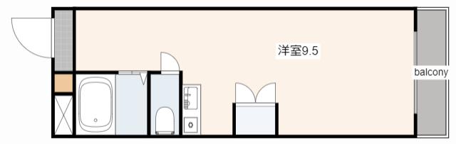 サンロード(ワンルーム/2階)の間取り写真