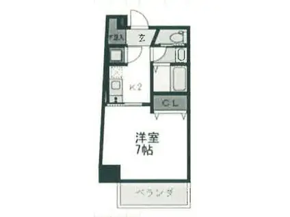 GRAND-K靭公園(1K/10階)の間取り写真