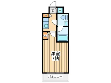 メジャーランド横濱鶴見(1K/6階)の間取り写真