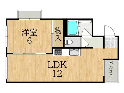 アゼリアヒルズ(1LDK/2階)の間取り写真