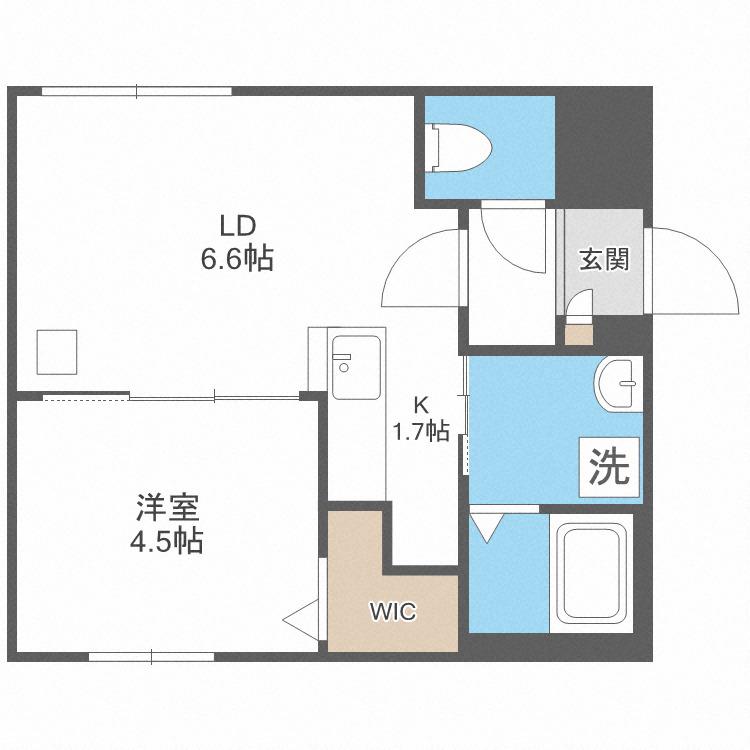 ESPERANZA(1LDK/1階)の間取り写真
