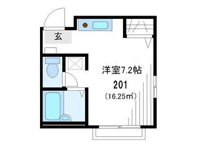 シャーメゾンヴェルデ(ワンルーム/2階)の間取り写真