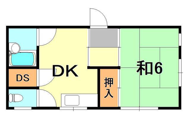 山脇ビル(1DK/3階)の間取り写真