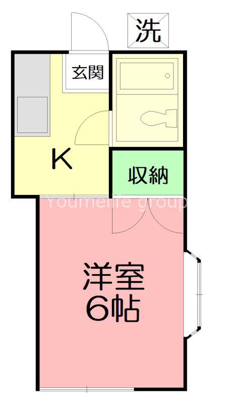 第3光丸荘(1K/2階)の間取り写真
