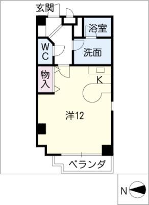 ラヴィアンムロガ(ワンルーム/3階)の間取り写真