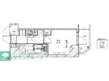 S-RESIDENCE松戸IRISE(1K/9階)の間取り写真