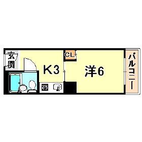 ハイツSEA&SEE(1K/5階)の間取り写真