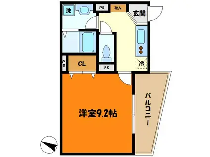 コンフォール日吉(1K/1階)の間取り写真