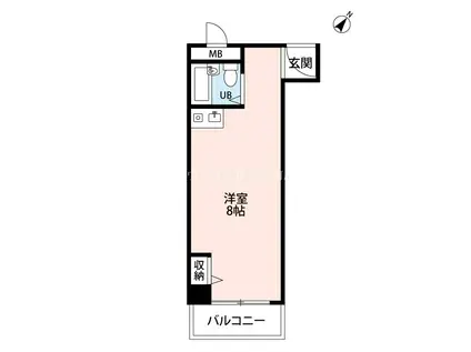 デイズハイツ朝潮橋(ワンルーム/2階)の間取り写真