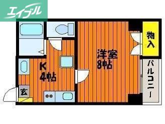 はなやびる(1K/2階)の間取り写真