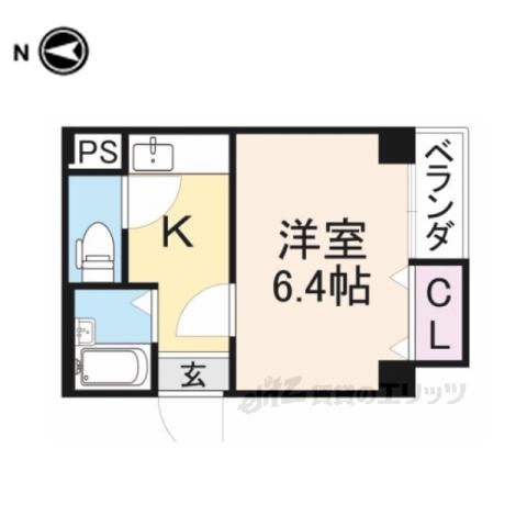 メゾン蔵(1K/5階)の間取り写真