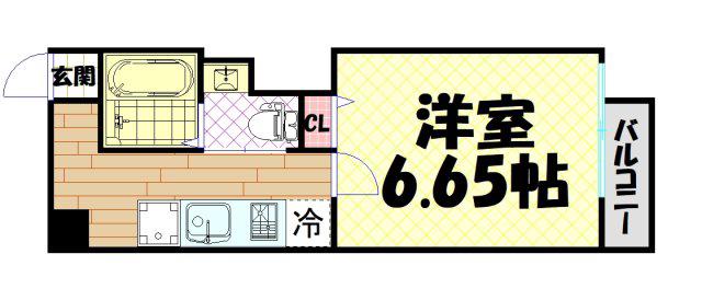 F・D・S UEMACHIDAI(1K/3階)の間取り写真