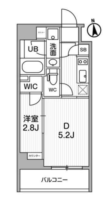 ALTERNA東池袋(2K/2階)の間取り写真