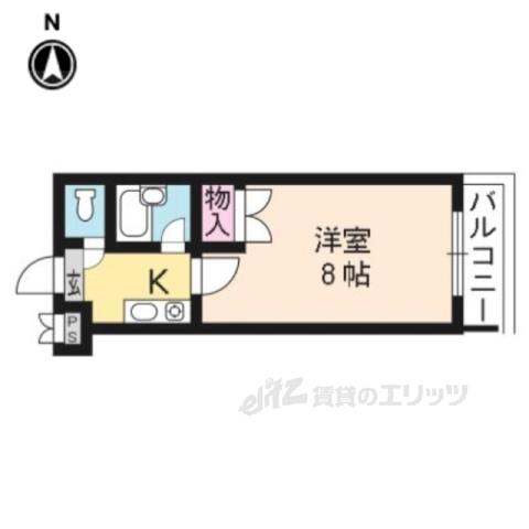 サンヴェール七条(1K/3階)の間取り写真