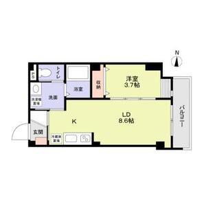 オルキス北千住(1LDK/3階)の間取り写真