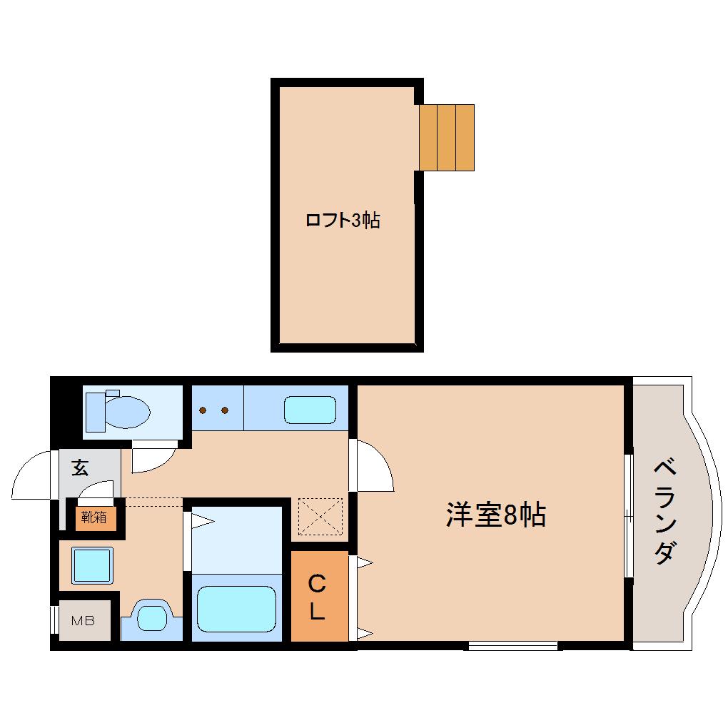 アドレ壱番館(1K/4階)の間取り写真