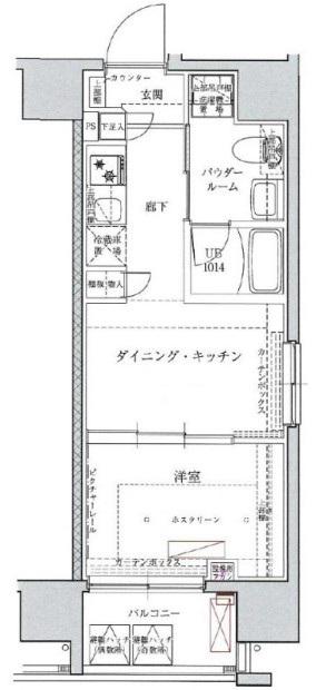 VERXEED綾瀬DUER(1DK/4階)の間取り写真