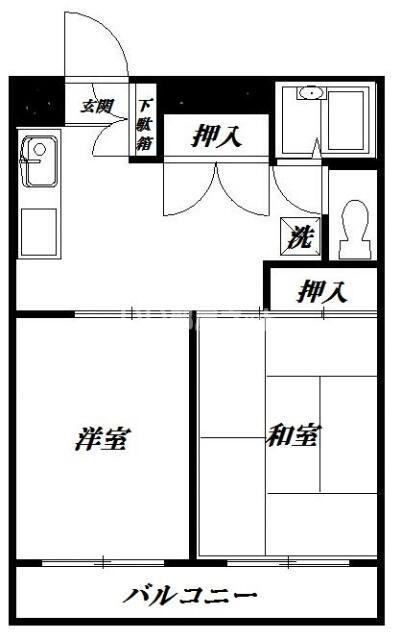 コンフォール長沼(2DK/5階)の間取り写真