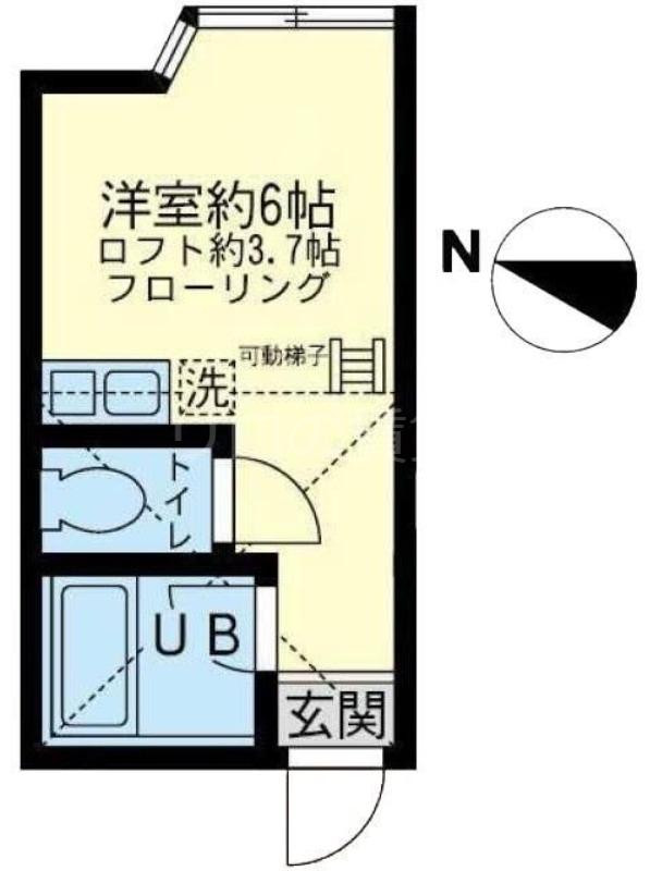 ユナイト浅田アールグレイの杜(ワンルーム/1階)の間取り写真
