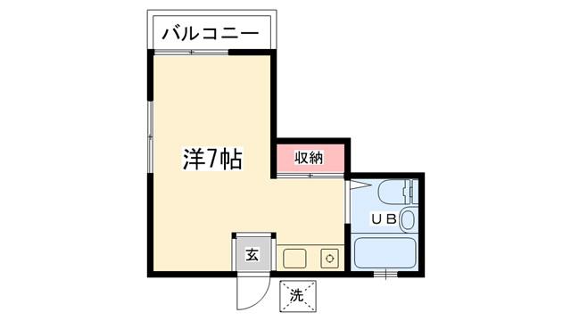 レジデンス古淵(ワンルーム/2階)の間取り写真