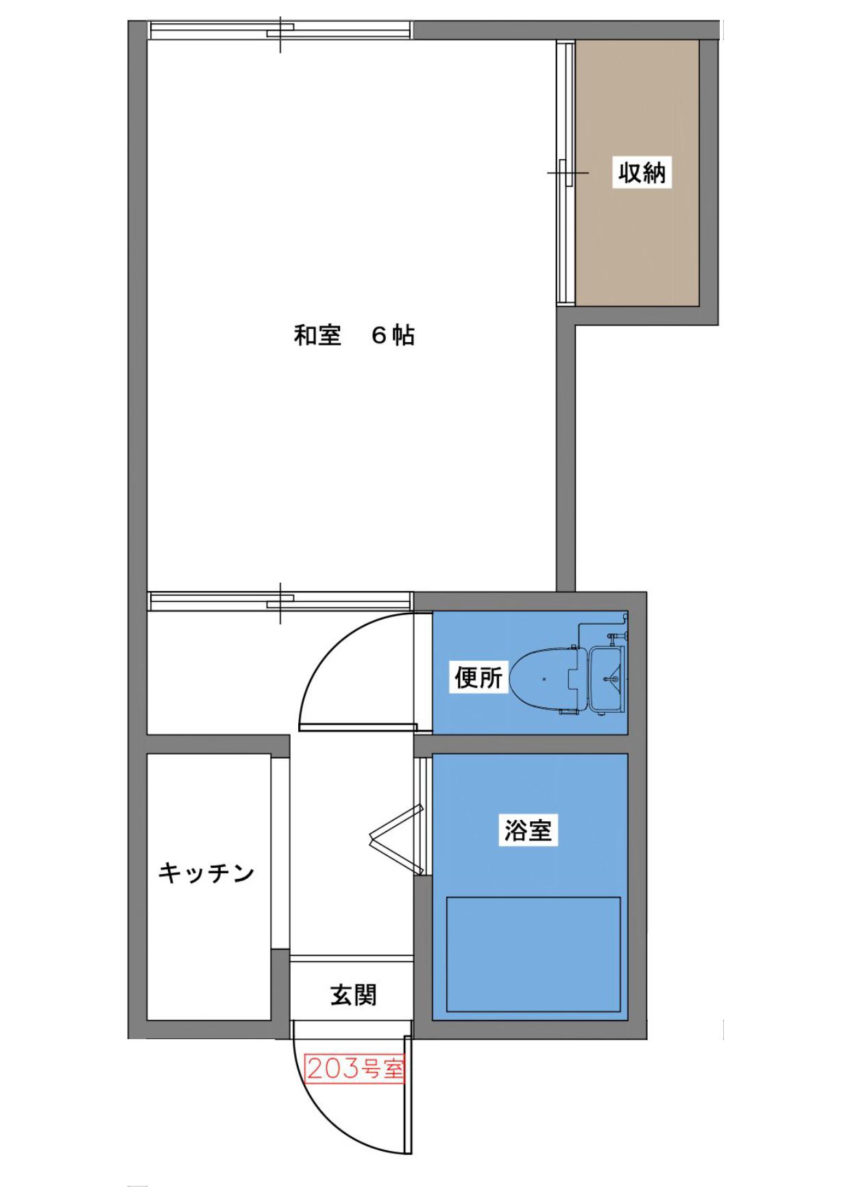 パールアイランド(1K/2階)の間取り写真