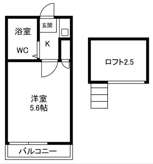 サニ-ウェル大和(1K/2階)の間取り写真