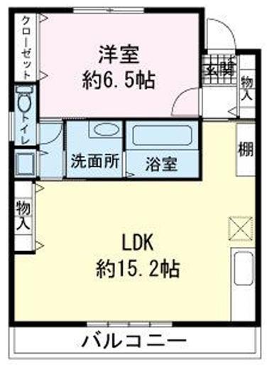 テルツァ上土狩(1LDK/3階)の間取り写真