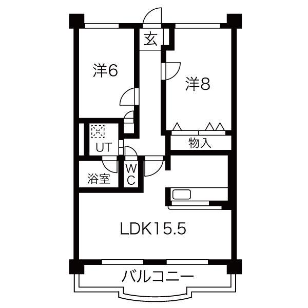 BOLSONT(2LDK/1階)の間取り写真