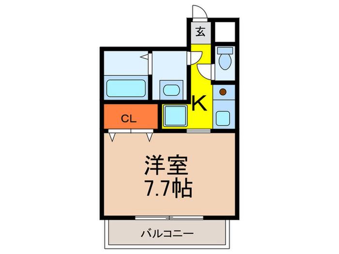 マイステージ逆瀬川(1K/3階)の間取り写真