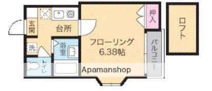アーネット城南(1K/1階)の間取り写真