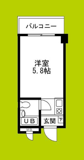 RUGGER PALACE寺田町(ワンルーム/9階)の間取り写真