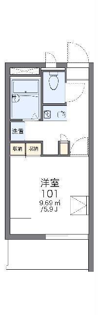 レオパレス鈴ヶ森(1K/1階)の間取り写真