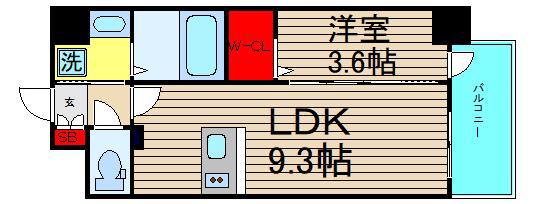 ファステ―ト難波グランプリ(1LDK/5階)の間取り写真