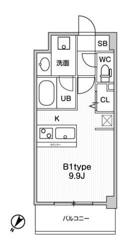 JMF RESIDENCE 町田(ワンルーム/4階)の間取り写真