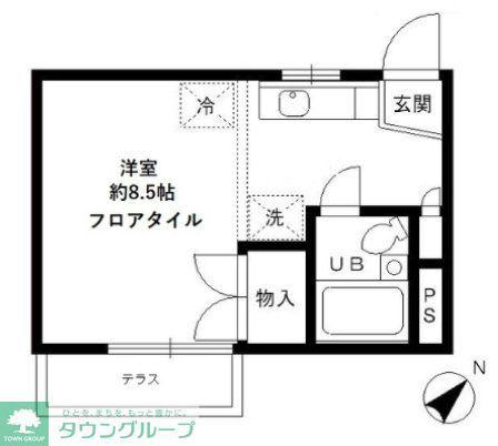 プラムコート吉祥寺(ワンルーム/1階)の間取り写真