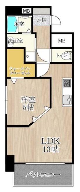 M.HILLS西本町(1LDK/8階)の間取り写真