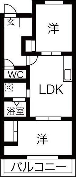 コーポラス新瑞(2LDK/2階)の間取り写真