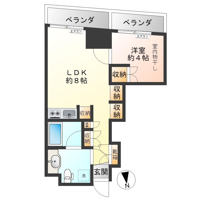 サンクリバージュ野方(1LDK/4階)の間取り写真
