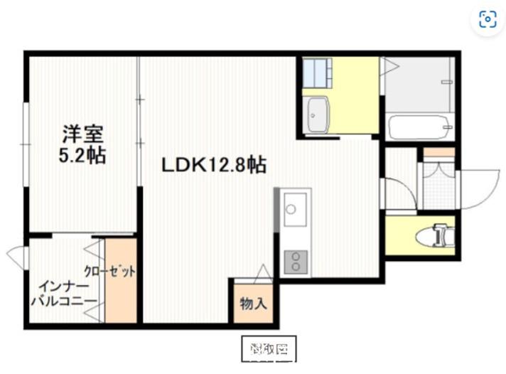 ボン・クレー和木(1SLDK/2階)の間取り写真