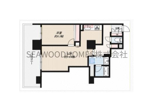 アマックス横浜(1LDK/7階)の間取り写真