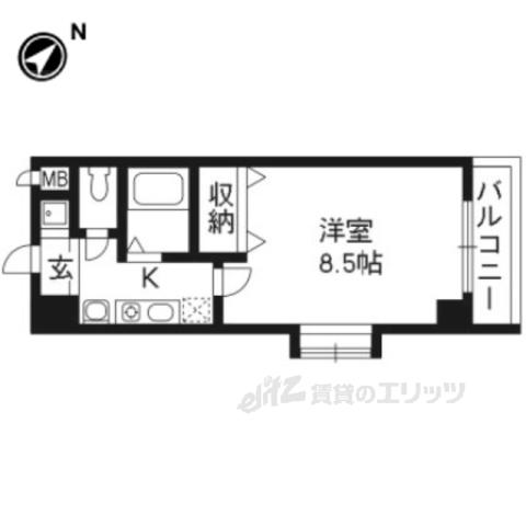 Mプラザ津田駅前十番館(1K/6階)の間取り写真